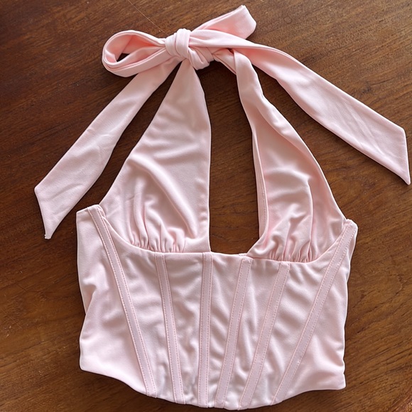 Zara pink corset halter top - Picture 2 of 3